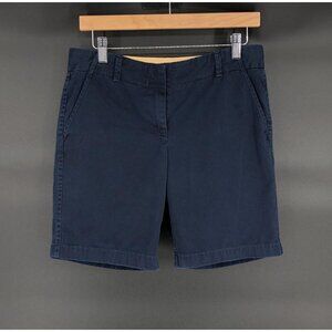 J.Crew Women's Chino Classic Twill Shorts 4 Navy Preppy Nautical Dark Academia